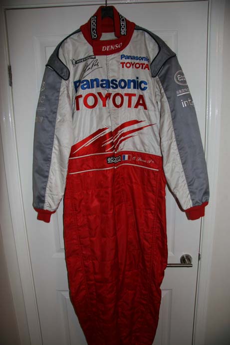 サイン入り パナソニック トヨタF1 オリビエ・パニス スパルコ製 レーシングスーツ 2004年
