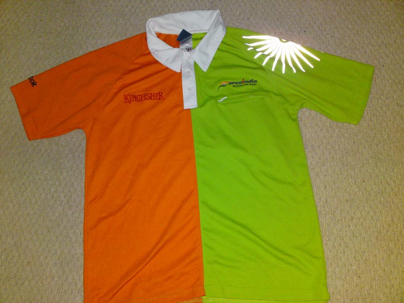 フォースインディアF1 リフレクティブ チームセットアップシャツ リーボック製 2009 M(中古) M(新品)