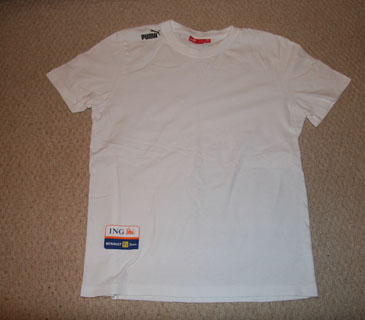 ING ルノーF1 ホワイトTシャツ プーマ製 2009 XL(中古) S/XL(新品)