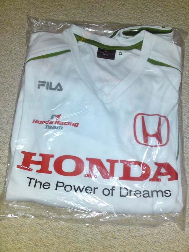 ホンダ F1 レースシャツ Fila製 2008 XL(新品)